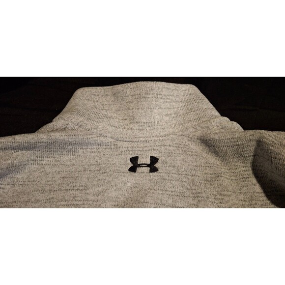 Under Armour Men's Cold Gear Fit 1/4 Snap Gray Pullover Fleece Size Medium - Picture 10 of 13